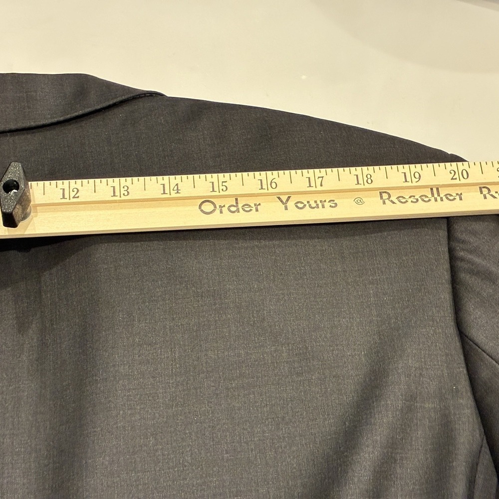 Santorelli Linea Blu Blazer 100% Super 140s ExtraFine Merino Wool Men 42R Black - Picture 14 of 16